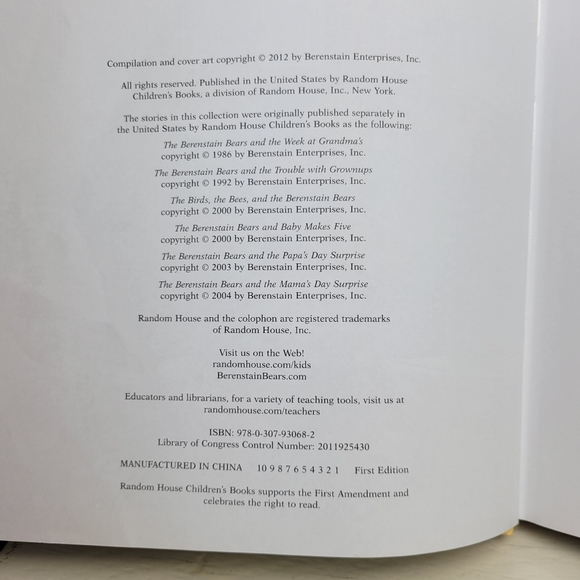 The Berenstain Bears: All in the Family Hardcover Book 6 Wholesome Stories - Picture 6 of 11